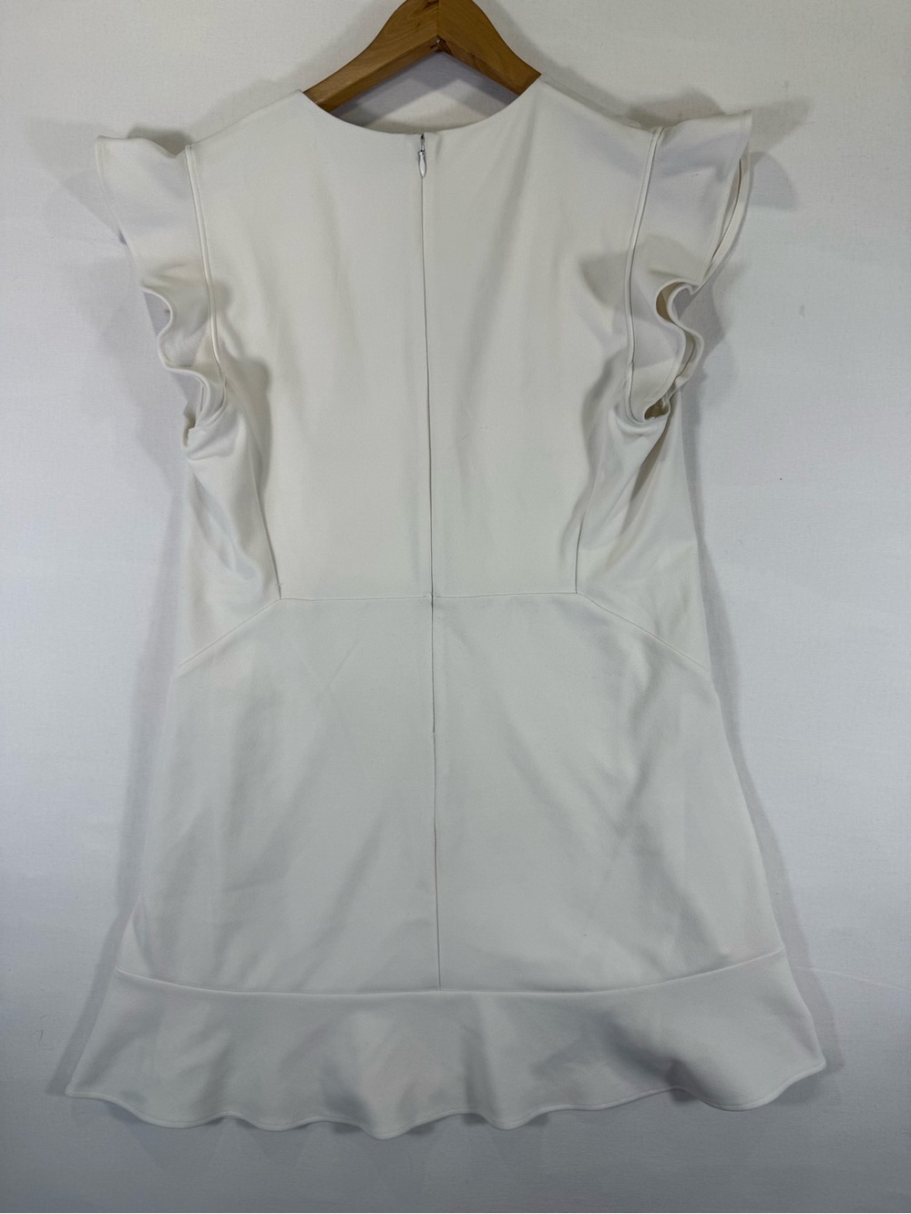 Express White Ruffle Sleeve Mini Dress - Picture 7 of 9